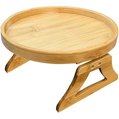1 pièce, table de plateau d'accoudoir en bois, plateau clipsable d'accoudoir, table de plateau d'accoudoir de canapé, table d'appoint, table de clip d'accoudoir de canapé (1/3)