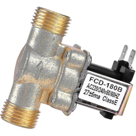 Électrovanne électromagnétique en laiton 1/2" AC 220 V normalement fermée pour la régulation de l'eau (livraison gratuite) (1/5)