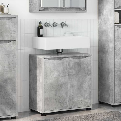 vidaXL Armario para lavabo de baño Gris Concreto 60 x 30 x 60 cm (1/5)