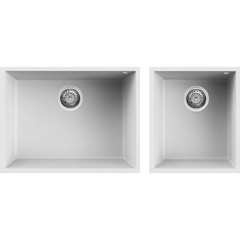 Lavello Elleci da incasso Quadra 210 Sottotop Keratek Plus Bianco White Assoluto LKQ21096BSO (1/2)