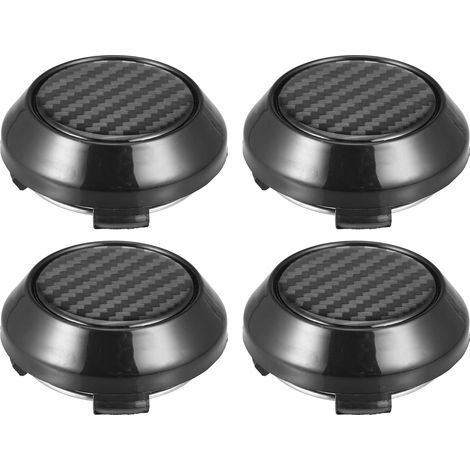 Capuchons De Centre De Roue Noir 4 Pcs Universel pour Voitures (1/5)