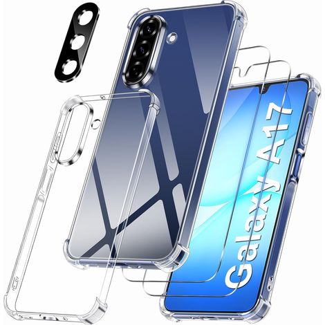 4 en 1 Coque Samsung Galaxy A17/A18 4G/5G, Transparent (1/5)