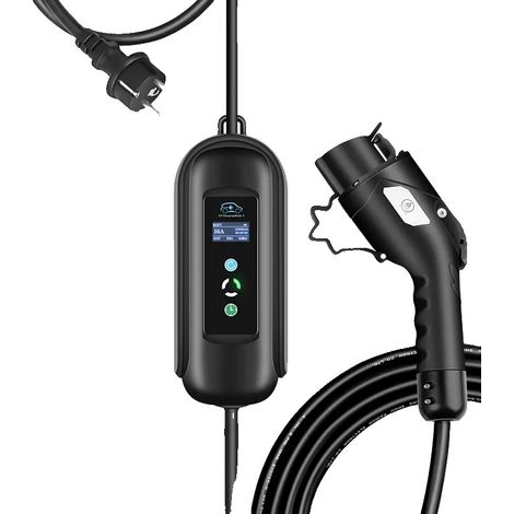 Caricabatterie per auto elettriche, cavo da 10 metri, corrente di carica regolabile, Tipo 1 (1/5)