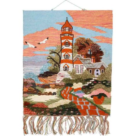 Tapiz de yute tejido decorativo 80x100cm (1/3)