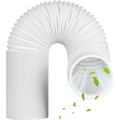 Manguera portátil para aire acondicionado de 2 metros de longitud y 150 mm de diámetro, apta para aires acondicionados portátiles, secadoras, deshumidificadores, baños y cocinas. (1/4)
