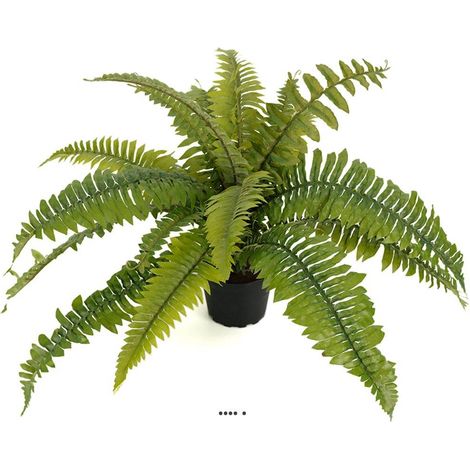 Fougère des forêts artificielle en pot H 30 cm D 60 cm très dense