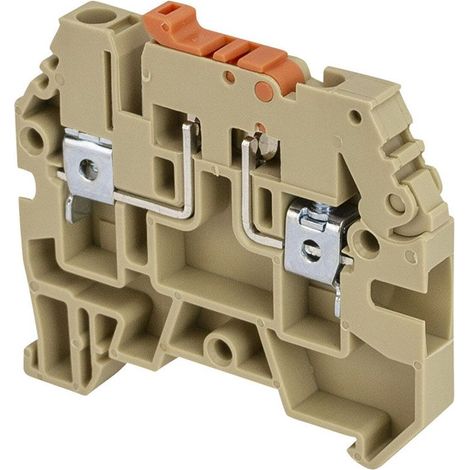 Borne de jonction sectionneur à couteau 4mm² - pas 6mm - beige - IMO (1/5)