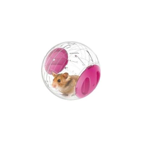 12cm Boule Gym pour Hamsters et Souris Jouet d'Activité pour Petits Animaux Balle d'exercice pour Hamster Nain, 3 Couleurs à Choisir (Rose) (1/4)