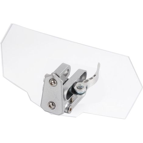 Deflettore antivento universale regolabile per moto: altezza regolabile, montaggio sicuro, compatibile con tutti i modelli, realizzato in ABS resistente. (1/4)