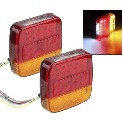 Paar 20-LED-Rückleuchten für Anhänger und LKW, Blinker, Bremslichter
