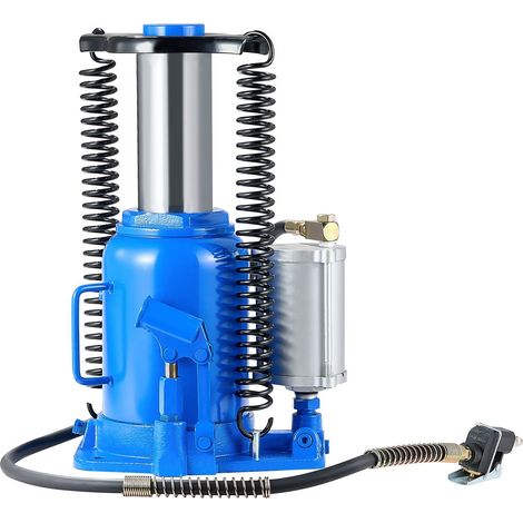Cric bouteille hydraulique 32 tonnes pour SUV et camion, levage 255 à 415 mm, robuste et soudé, idéal pour réparations auto, bleu (1/5)
