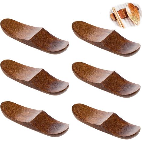 Essstäbchenablage, Gabelablage, Reislöffelablage, Essstäbchenablage aus Holz, 6-teiliges Set