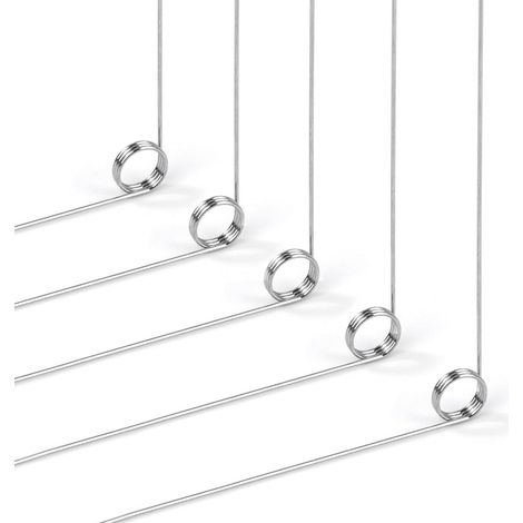 10 x Stainless Steel Torsion Springs Wire Diameter 0.3 mm Inner Diameter 3 mm Arm Length 30 mm Angle 90° 3 Turns Left Rotation 0.3 x 3 x 30 mm (1/5)
