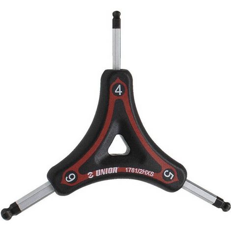 UNIOR TOOL'S CLÉ HEXAGONALE EN Y 4 X 5 X 6 ROUGE (1/2)