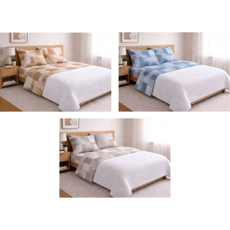 Completo Lenzuola Letto In 100% Cotone Made Italy Disegno Brick, misuraSingolocoloreArancio