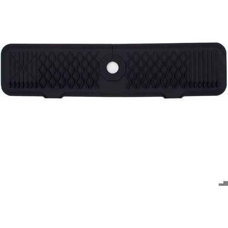 Tapis de robinet en silicone, protection anti-éclaboussures pour robinet d'évier, tapis de comptoir pour évier de cuisine(noir,61cm)