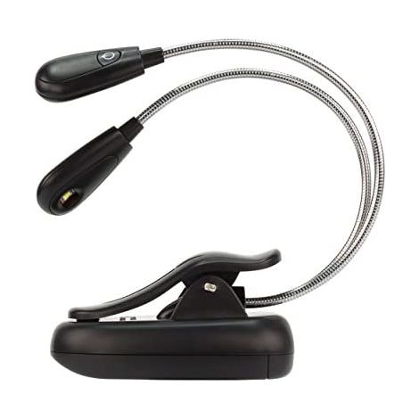 ANSMANN Klemmleuchte Twinflex - Flexible Leselampe dimmbar, batteriebetrieben (1/5)