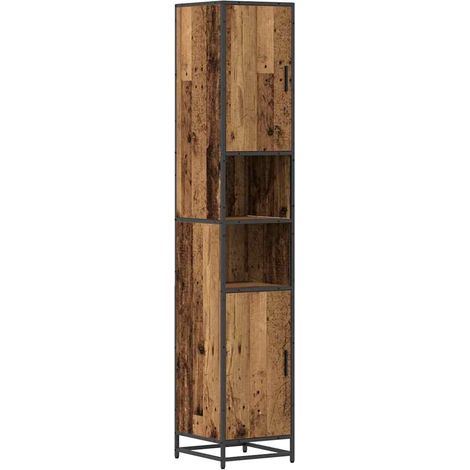 Juego de muebles de baño Madera envejecida 35 x 37,5 x 188,5 cm vidaXL