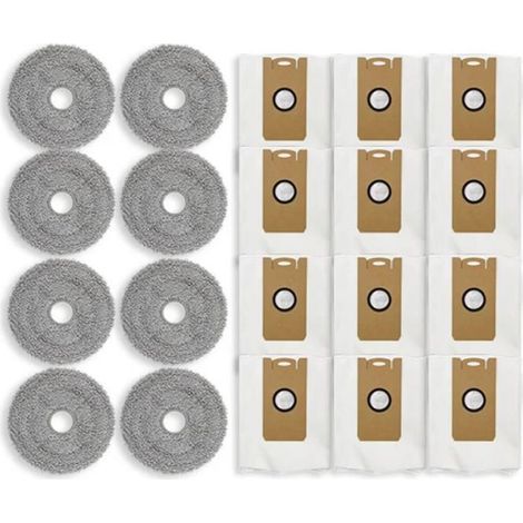 Serpillère - Sac À Poussière - Pour Robots Aspirateurs Compatibles - Plastique - 8 Pièces + 12 Pièces (1/5)