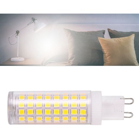 Ampoule LED G9 10 W, 1000 lm, 100 LED, culot bipolaire, type « maïs », pour lustre, 100-240 V, blanc froid 6000-6500 K (1/5)