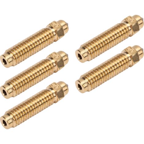 Lot de 5 buses bimétalliques M6x25mm laiton acier trempé 0.2mm débit élevé impression rapide pour Elegoo Centauri Carbon et Centauri (1/5)