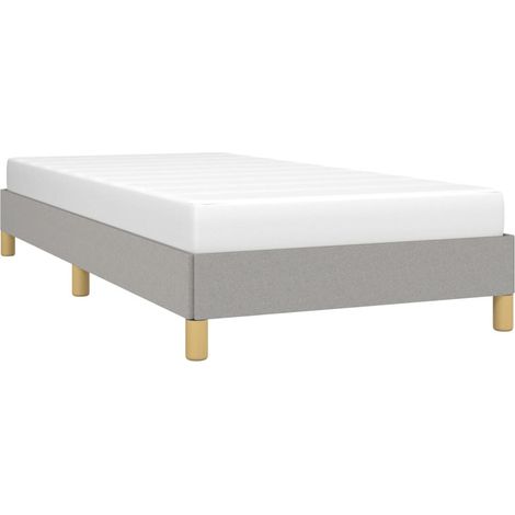 Bed Frame without Mattress Light Grey 90x190 cm Single Single Fabric vidaXL (1/4)