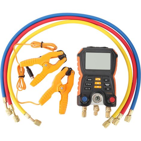 2-in-1 Digital Manifold Gauge, High Precision, Temperature Tester, Air Conditioner, HVAC Meter (1/5)