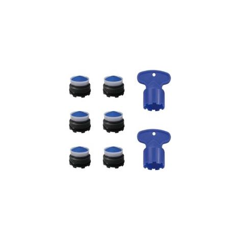 Set di 6 aeratori per rubinetto (M16/18/22/24), aeratore per rubinetto con 2 chiavi, diffusori a risparmio idrico per lavelli da bagno e cucina (M24) - Crezuo