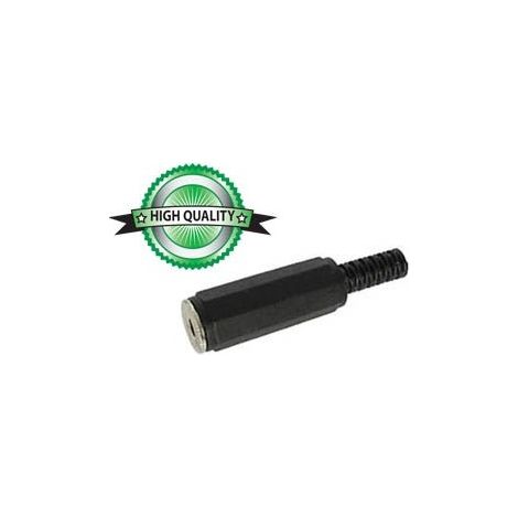 Velleman – Jack femelle 3.5mm stéréo CA010 – Plastique moulé noir – Connexion audio durable – Ø 4mm pour câblage sécurisé - RI856
