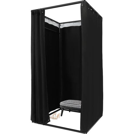 Probador portátil, diseño espacioso, materiales duraderos, negro. (1/2)