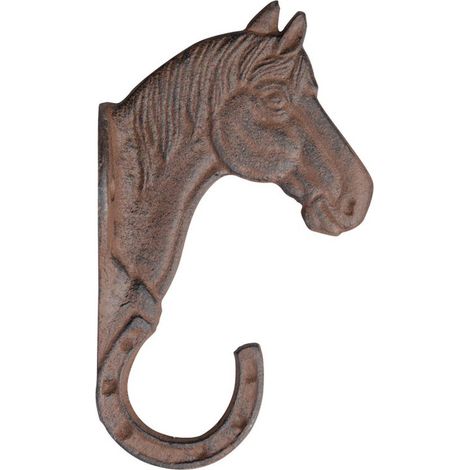 Soporte de hierro fundido para un pedestal de flores con forma de caballo.