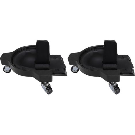 paire de genouillères à roulettes pivotantes à 360° pour la pose de carrelage, la maçonnerie et la réparation automobile (noir) (1/5)
