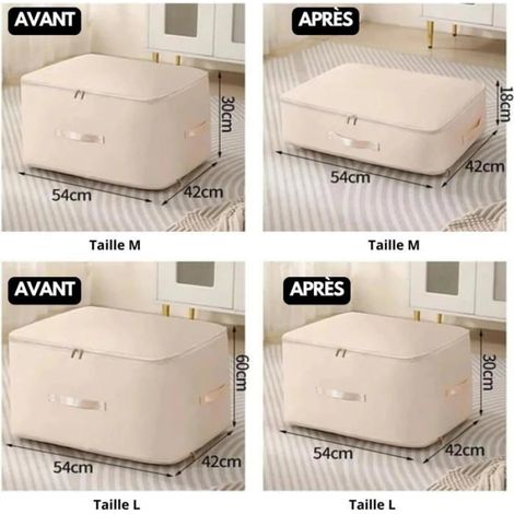 Sac de Compression Ultime Space Master, Corner Pratique et Efficace Sac Compression Couette et Vêtements Sans Aspirateur,L (1/5)