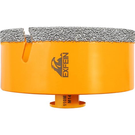 Forets Carrelage Diamant 110mm Trépans de Forage avec Filetage M14 pour Perçage à sec en Porcelaine Carrelage Granit Marbre (1/5)