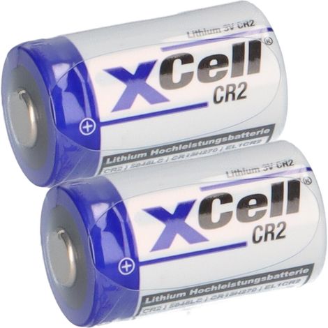 2x XCell Photobatterie CR2 Lithium 3V 850mAh CR15H CR15H270 CR17355 DLCR2 CR15H270 (1/5)