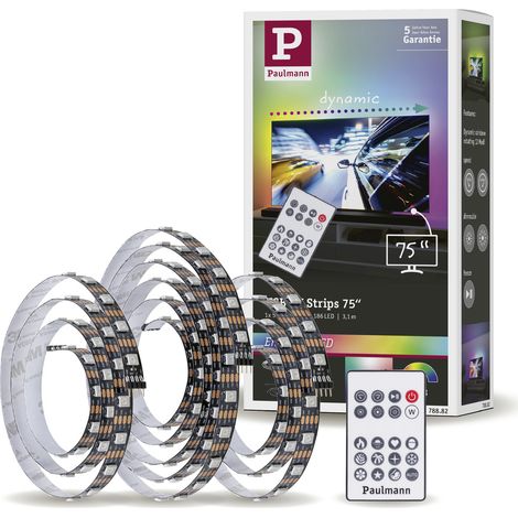 Paulmann TV Strips 75 Zoll 78882 LED-Streifen-Basisset mit USB-Anschluss 5 V 3.1 m RGB 1 Set (1/5)