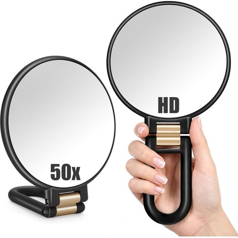 Miroir grossissant - 50X voyage, ventouse - LED (1/5)