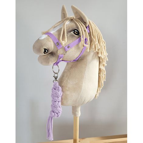 Set de caballito de juguete: Cabestro A3 + correa de cuerda - Morado (1/3)
