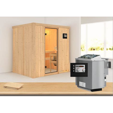 Bodin Front,9kW Bio.Strg easy bronzierte Ganzglastür