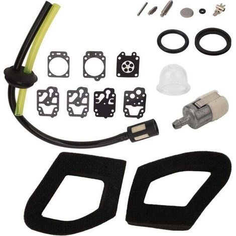 Vergaser-Luftfilter-Set, Gartengerätezubehör, Vergaserfilter für Rasenmäher GX35, GX25, HHB25, HHH25, K20, WY mit Kraftstofffilter (1/4)