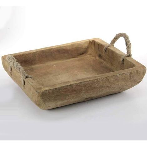 Vassoio da Portata Rettangolare Centrotavola Cucina Legno Piatto Portaoggetti
