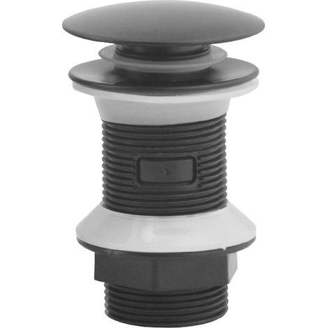 Bonde de Lavabo sans Trop Plein, Pop Up Bonde Lavabo Universel G 1 ¼, Bonde Lavabo Salle de Bain(Noir)