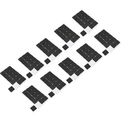 Lot de 10 patins de chaise EVA noir épais anti-bruit antidérapants anti-rayures pour meubles, canapé, lit, placard, étagère (1/5)