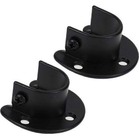 Lot 2 supports muraux tringle - Support rideau - Pour diamètre 2,5cm (1/5)
