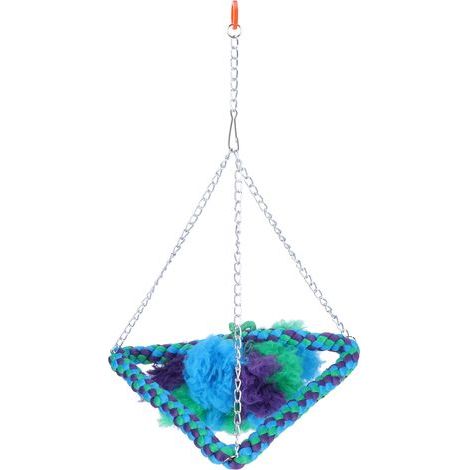 Jouet perroquet – balançoire / échelle – corde coton – mâcher / mordre – cage oiseau (1/5)