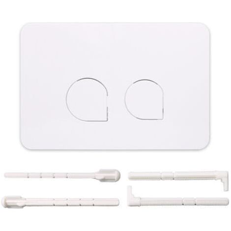 Pair Panneau de Réservoir d'Eau Dissimulé Sigma, Boutons Compatibles UP300/UP320, Boutons de Chasse d'Eau Doubles, Blanc (1/5)