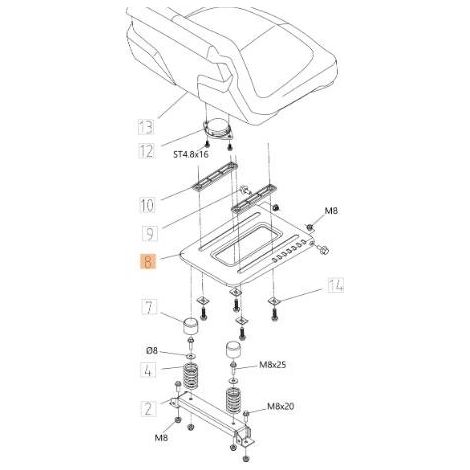 SOPORTE DE ASIENTO ORIGINAL EMAK TS000288R