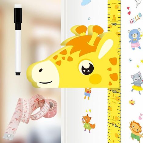 Bardusch-Toise murale girafe 3D diagramme hauteur mesure taille enfants chambre (1/5)