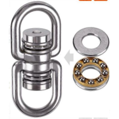Nouveau système de fixation pivotant permanent en acier inoxydable antirouille, supportant jusqu'à 1200 lb (544 kg), rotation à 360°. (1/4)