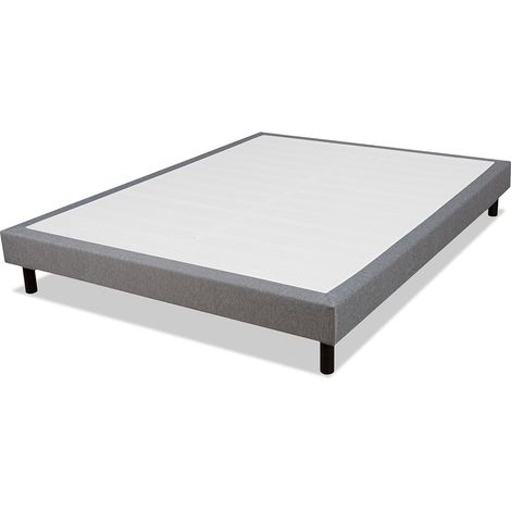 Sommier Tapissier en kit gris 160x200 cm
